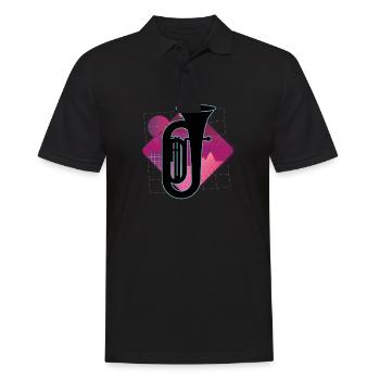 Tuba Player Tuba Musical Instrument - Men's Polo Shirt - black - Front - Kai (181cm)