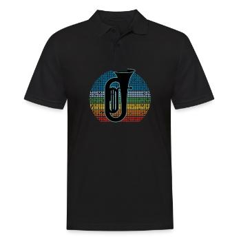 Joueur de tuba Tuba Instrument de musique - Polo Homme - noir - Devant - Kai (181cm)