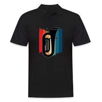 Joueur de tuba Tuba Instrument de musique - Polo Homme - noir - Devant - Kai (181cm)