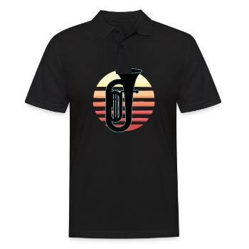 Joueur de tuba Tuba Instrument de musique - Polo Homme - noir - Devant - Kai (181cm)