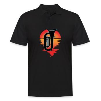 Tuba Player Tuba Musical Instrument - Men's Polo Shirt - black - Front - Kai (181cm)