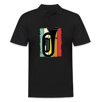 Joueur de tuba Tuba Instrument de musique - Polo Homme - noir - Devant - Kai (181cm)