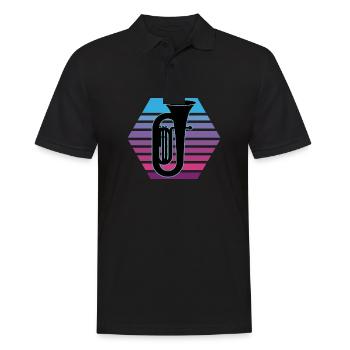 Joueur de tuba Tuba Instrument de musique - Polo Homme - noir - Devant - Kai (181cm)