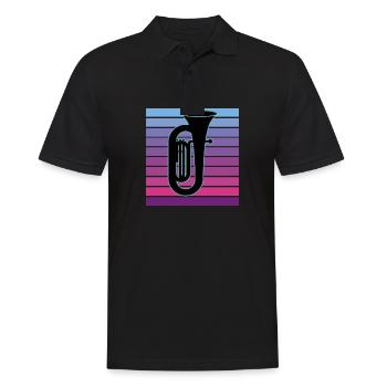Joueur de tuba Tuba Instrument de musique - Polo Homme - noir - Devant - Kai (181cm)