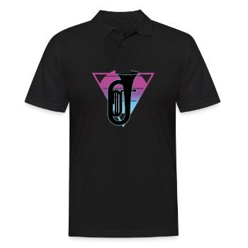 Tuba Player Tuba Musical Instrument - Men's Polo Shirt - black - Front - Kai (181cm)