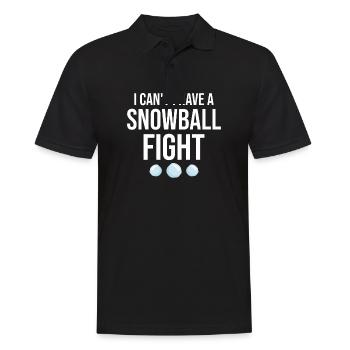 Snowball Fight - Je ne peux pas avoir une bataille de boules de neige - Polo Homme - noir - Devant - Kai (181cm)