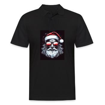 Weihnachten Neon Bodybuilding Sonnenbrille Muskeln - Männer Poloshirt - Schwarz - Vorne - Kai (181cm)