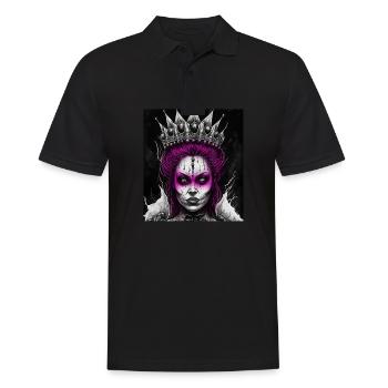 Evil Old Woman Horror Gothic Horror Witch Abstract - Men's Polo Shirt - black - Front - Kai (181cm)