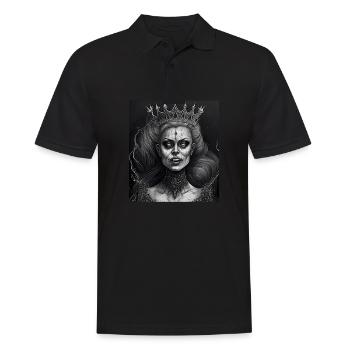 Evil Old Woman Horror Gothic Horror Witch Abstract - Men's Polo Shirt - black - Front - Kai (181cm)