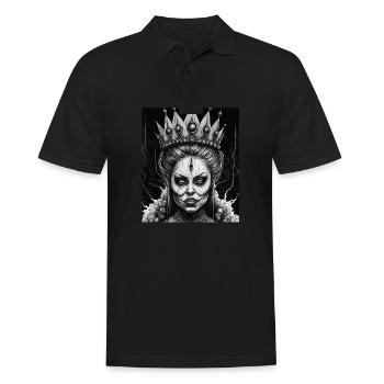 Evil Old Woman Horror Gothic Horror Witch Abstract - Men's Polo Shirt - black - Front - Kai (181cm)