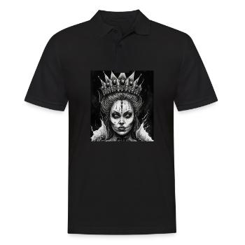 Evil Old Woman Horror Gothic Horror Witch Abstract - Men's Polo Shirt - black - Front - Kai (181cm)