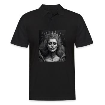 Evil Old Woman Horror Gothic Horror Witch Abstract - Men's Polo Shirt - black - Front - Kai (181cm)