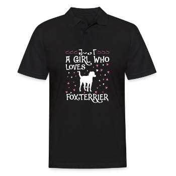 Foxterrier Hund Dog Hundehalter - Männer Poloshirt - Schwarz - Vorne - Kai (181cm)