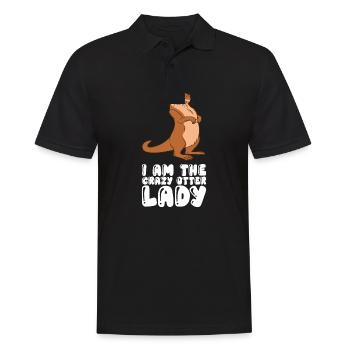 Petits jeux de mots sur les loutres et blagues sur les loutres - Polo Homme - noir - Devant - Kai (181cm)