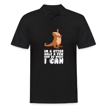 Cute otter puns and otter jokes - Men's Polo Shirt - black - Front - Kai (181cm)