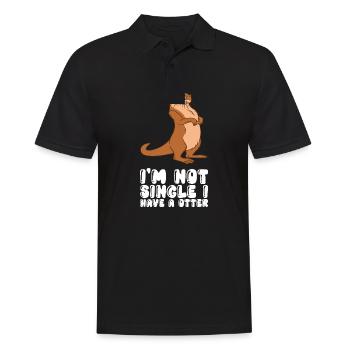 Cute otter puns and otter jokes - Men's Polo Shirt - black - Front - Kai (181cm)