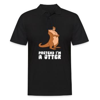 Cute otter puns and otter jokes - Men's Polo Shirt - black - Front - Kai (181cm)