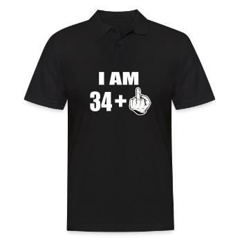 35 Geburtstag - Männer Poloshirt - Schwarz - Vorne - Kai (181cm)