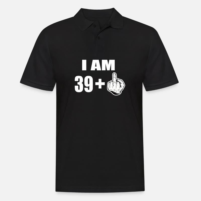 40th birthday - Men's Polo Shirt - black