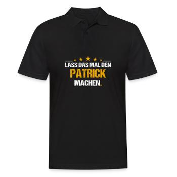 Lass das mal den Patrick machen Name - Männer Poloshirt - Schwarz - Vorne - Kai (181cm)