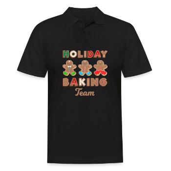 Holiday Baking Team Gingerbread Man - Men's Polo Shirt - black - Front - Kai (181cm)