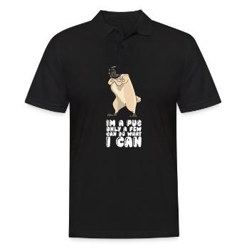 À un carlin, seuls quelques-uns peuvent faire ce que je peux - Polo Homme - noir - Devant - Kai (181cm)