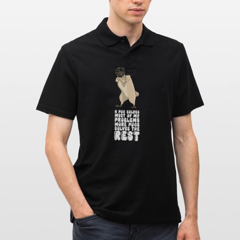 A Pug Solves Most Of My Problems Men's Polo Shirt