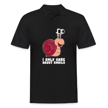I am only interested in snails - Men's Polo Shirt - black - Front - Kai (181cm)