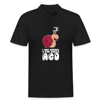 I was normal in front of a few snails - Men's Polo Shirt - black - Front - Kai (181cm)