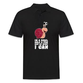 Ich Bin Eine Schnecke - Männer Poloshirt - Schwarz - Vorne - Kai (181cm)