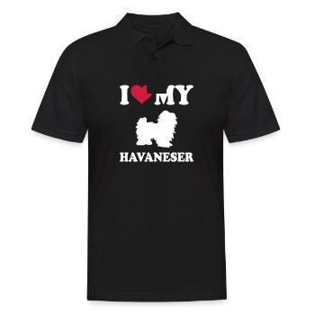 Propriétaire de chien de chien havanais - Polo Homme - noir - Devant - Kai (181cm)