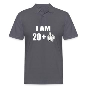 21e anniversaire - Polo Homme - charbon - Devant - Nico (186cm)