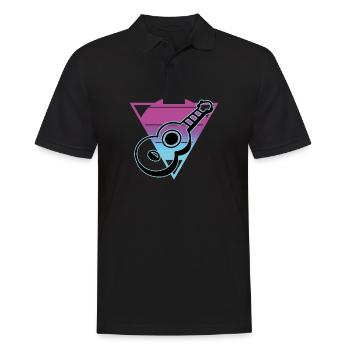 Ukuleles Vitage - Men's Polo Shirt - black - Front - Kai (181cm)
