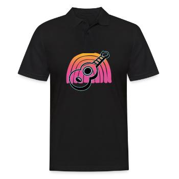 Ukulelen Vitage - Männer Poloshirt - Schwarz - Vorne - Kai (181cm)