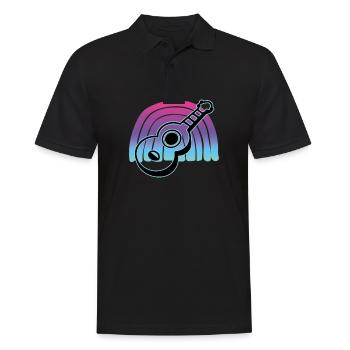Ukulelen Vitage - Männer Poloshirt - Schwarz - Vorne - Kai (181cm)