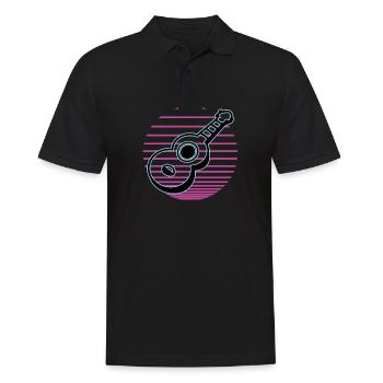 Ukuleles Vitage - Men's Polo Shirt - black - Front - Kai (181cm)