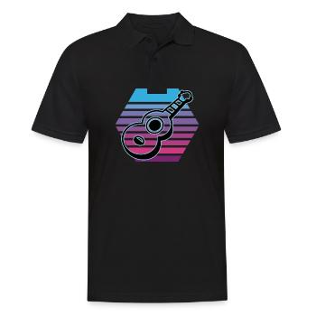 Ukulelen Vitage - Männer Poloshirt - Schwarz - Vorne - Kai (181cm)
