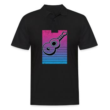 Ukulelen Vitage - Männer Poloshirt - Schwarz - Vorne - Kai (181cm)