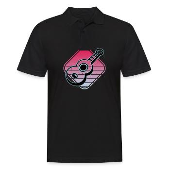 Ukulelen Vitage - Männer Poloshirt - Schwarz - Vorne - Kai (181cm)