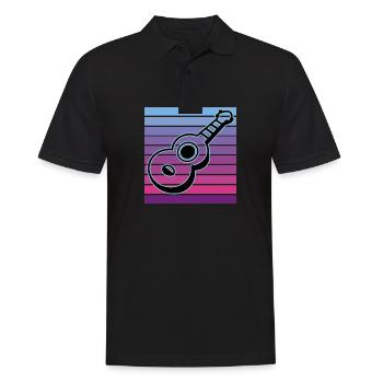 Ukulelen Vitage - Männer Poloshirt - Schwarz - Vorne - Kai (181cm)