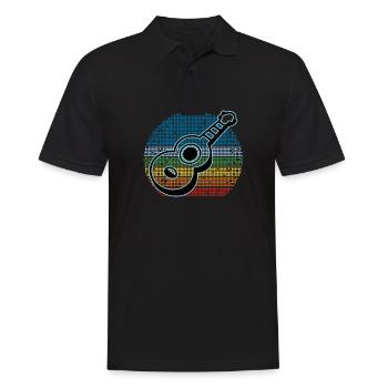 Ukulelen Vitage - Männer Poloshirt - Schwarz - Vorne - Kai (181cm)