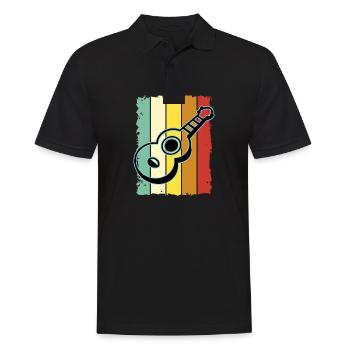 Ukulelen Vitage - Männer Poloshirt - Schwarz - Vorne - Kai (181cm)