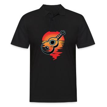 Ukulelen Vitage - Männer Poloshirt - Schwarz - Vorne - Kai (181cm)