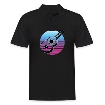 Ukulelen Vitage - Männer Poloshirt - Schwarz - Vorne - Kai (181cm)