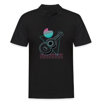 Ukulelen Vitage - Männer Poloshirt - Schwarz - Vorne - Kai (181cm)