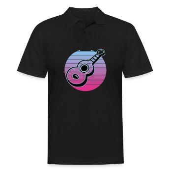 Ukulelen Vitage - Männer Poloshirt - Schwarz - Vorne - Kai (181cm)