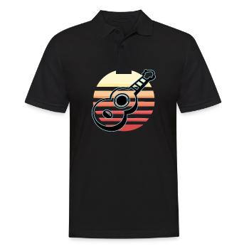 Ukulelen Vitage - Männer Poloshirt - Schwarz - Vorne - Kai (181cm)