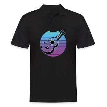 Ukulelen Vitage - Männer Poloshirt - Schwarz - Vorne - Kai (181cm)