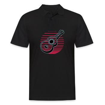 Ukulelen Vitage - Männer Poloshirt - Schwarz - Vorne - Kai (181cm)