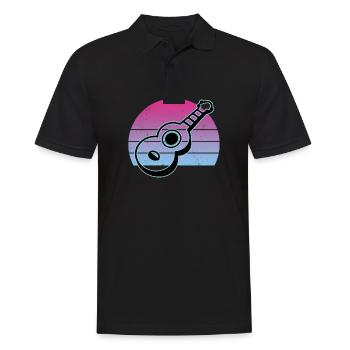 Ukulelen Vitage - Männer Poloshirt - Schwarz - Vorne - Kai (181cm)